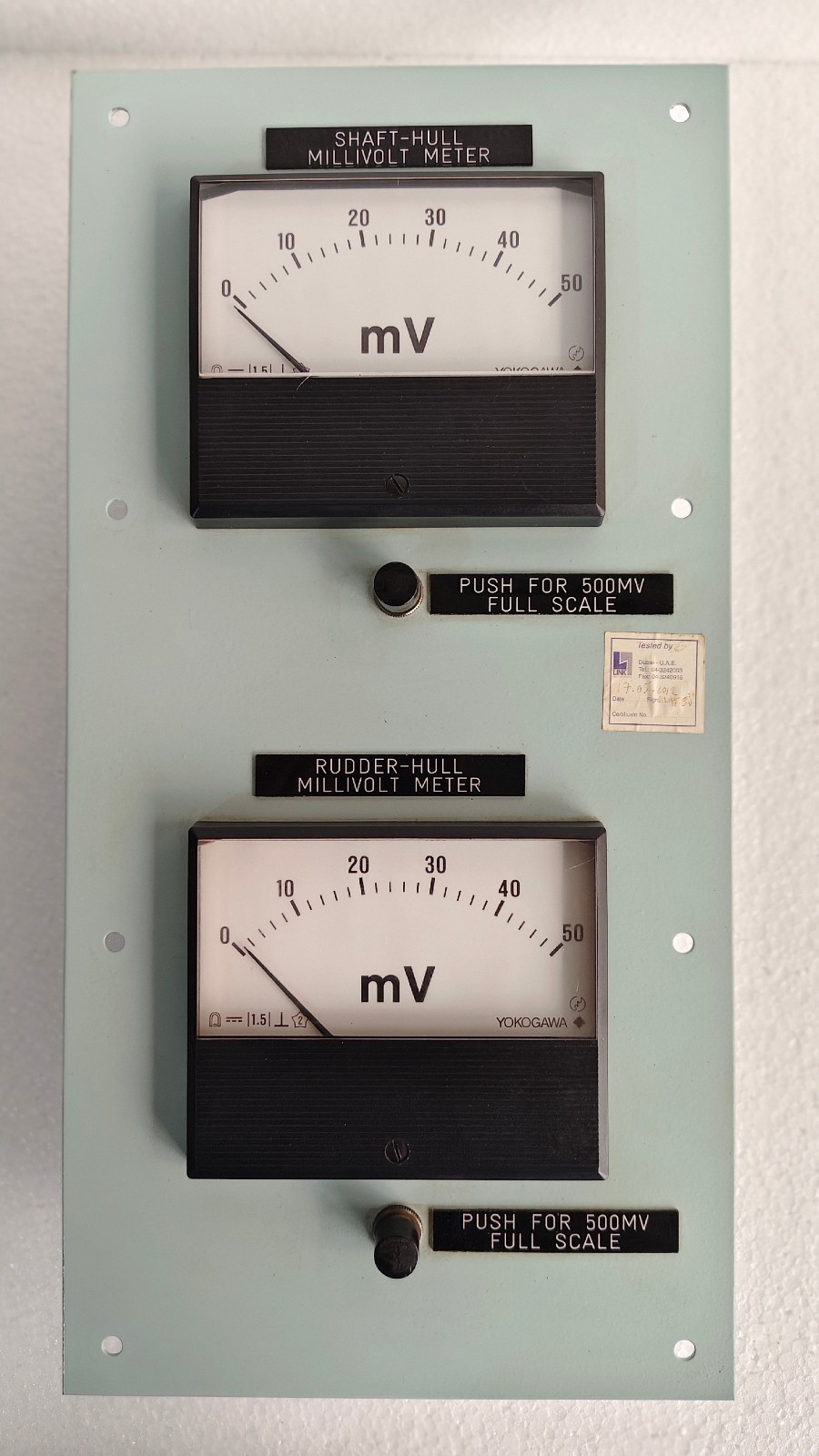 Yokogawa 82CL076654 Shaft-Hull & Rudder-Hull MilliVolt Meter